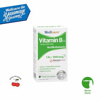 Wellcare Vitamin B12 Sprey 1000 mcg - 5 ML
